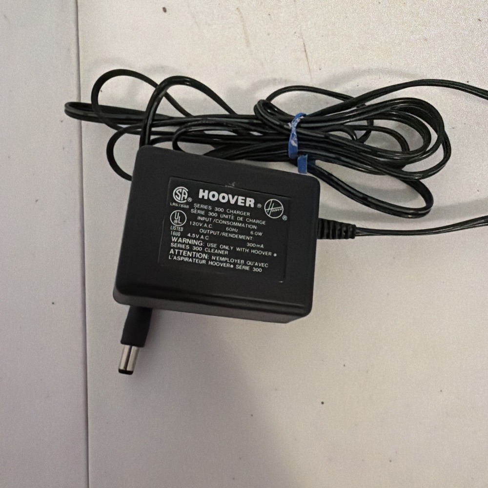 Genuine Hoover Black Power Supply, Series 300, 120V.A.C 60Hz 2.8W, 4.5VAC Output
